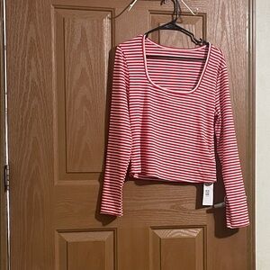 Red Striped Women's Top